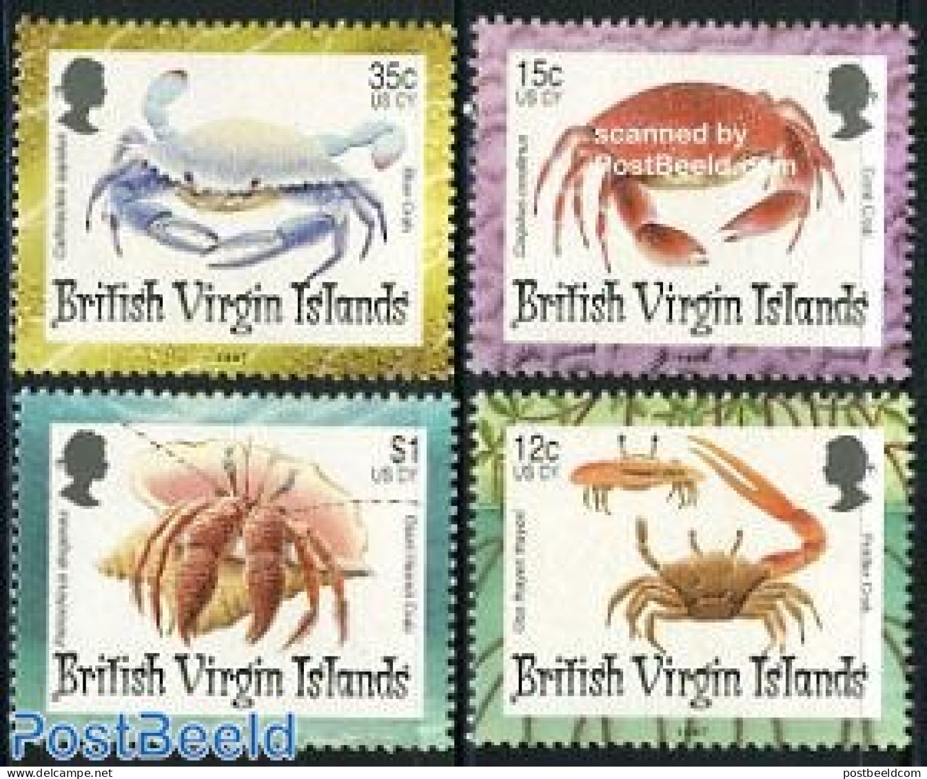 Virgin Islands 1997 Crabs 4v, Mint NH, Nature - Shells & Crustaceans - Crabs And Lobsters - Marine Life