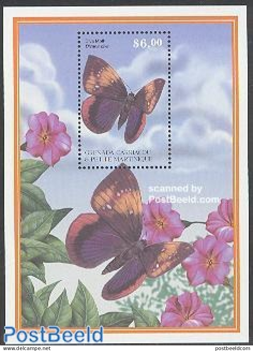 Grenada Grenadines 2001 Diva Moth S/s, Mint NH, Nature - Butterflies - Grenada (1974-...)