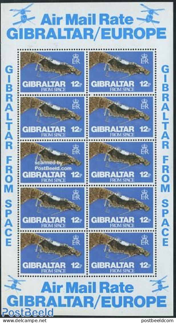 Gibraltar 1978 Gibraltar From Space M/s, Mint NH, History - Transport - Various - Europa Hang-on Issues - Space Explor.. - European Ideas
