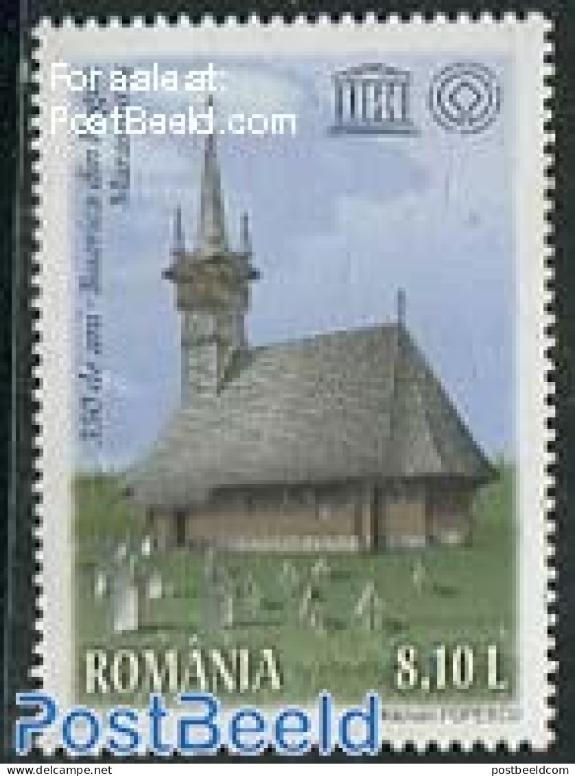 Romania 2013 Rogoz Wooden Church 1v, Mint NH, History - Religion - Unesco - World Heritage - Churches, Temples, Mosque.. - Unused Stamps