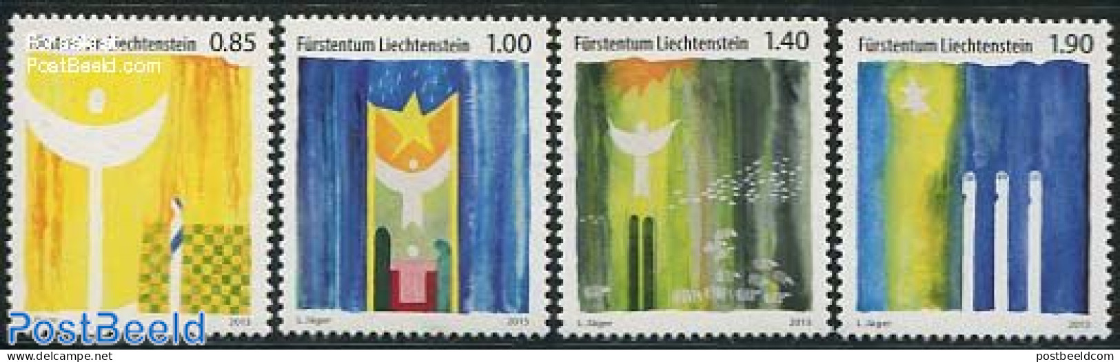 Liechtenstein 2013 Christmas 4v S-a, Mint NH, Religion - Christmas - Nuevos