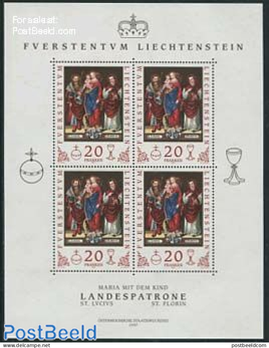 Liechtenstein 1997 Definitive M/s, Mint NH, Art - Paintings - Ungebraucht