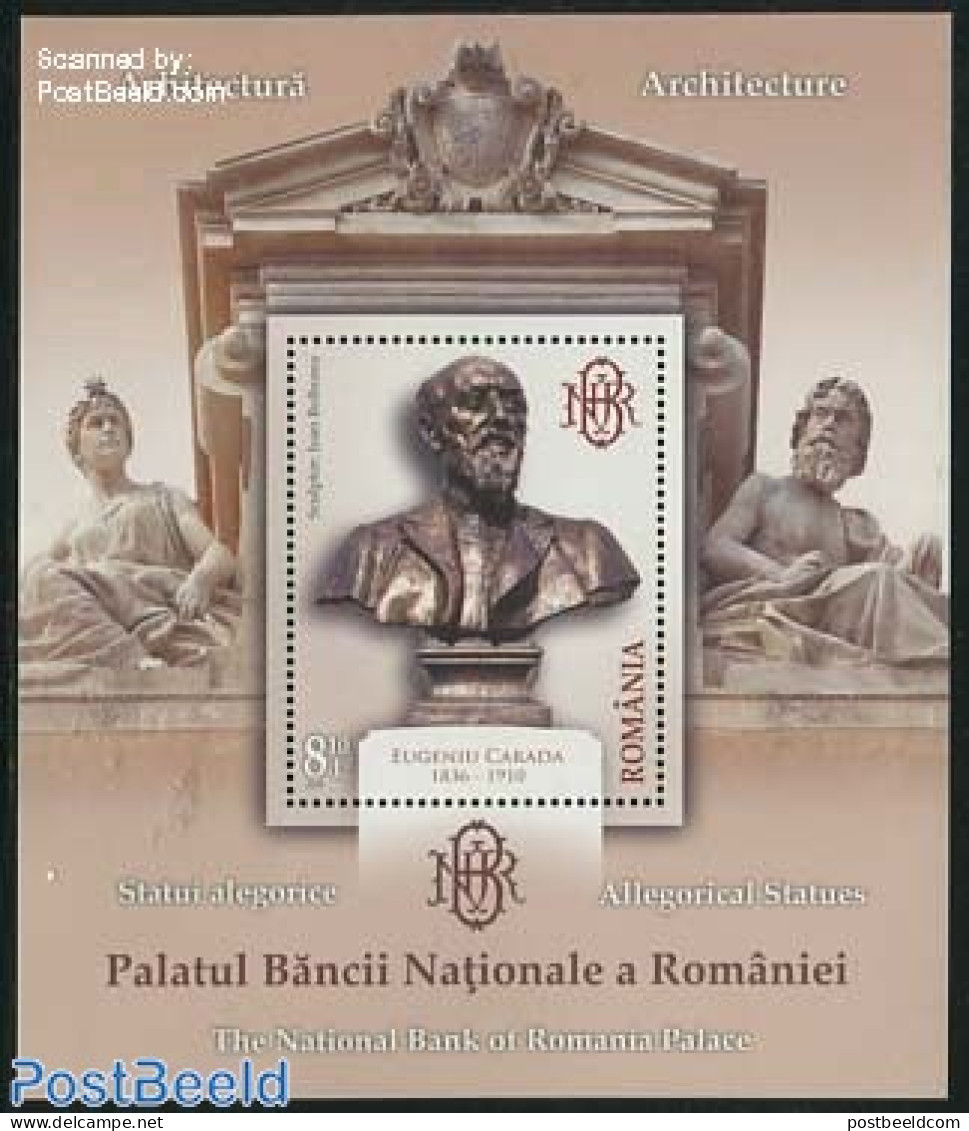 Romania 2013 National Bank S/s, Mint NH, Various - Banking And Insurance - Art - Sculpture - Unused Stamps
