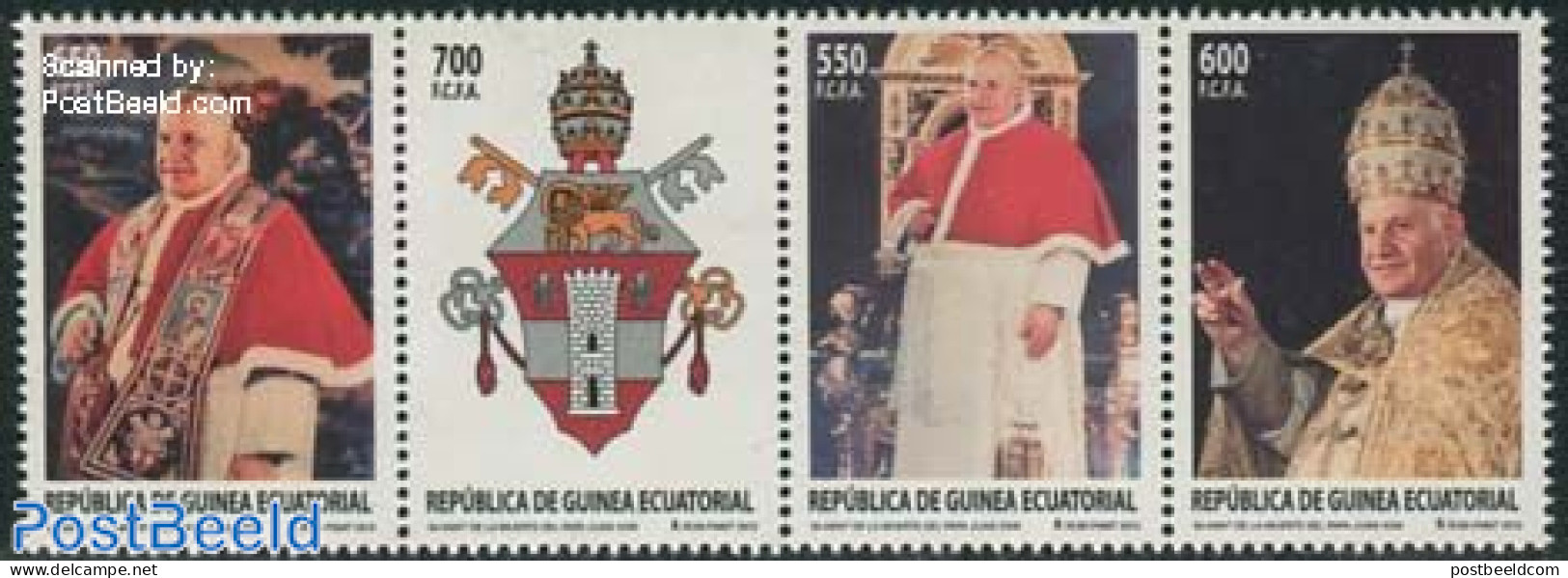 Equatorial Guinea 2013 Pope John XXIII 4v [:::], Mint NH, Religion - Pope - Religion - Papas