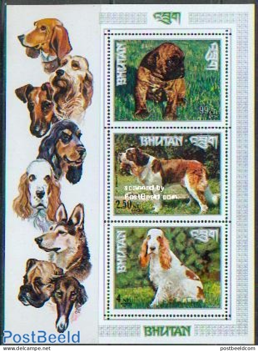 Bhutan 1973 Dogs S/s, Mint NH, Nature - Dogs - Bhután