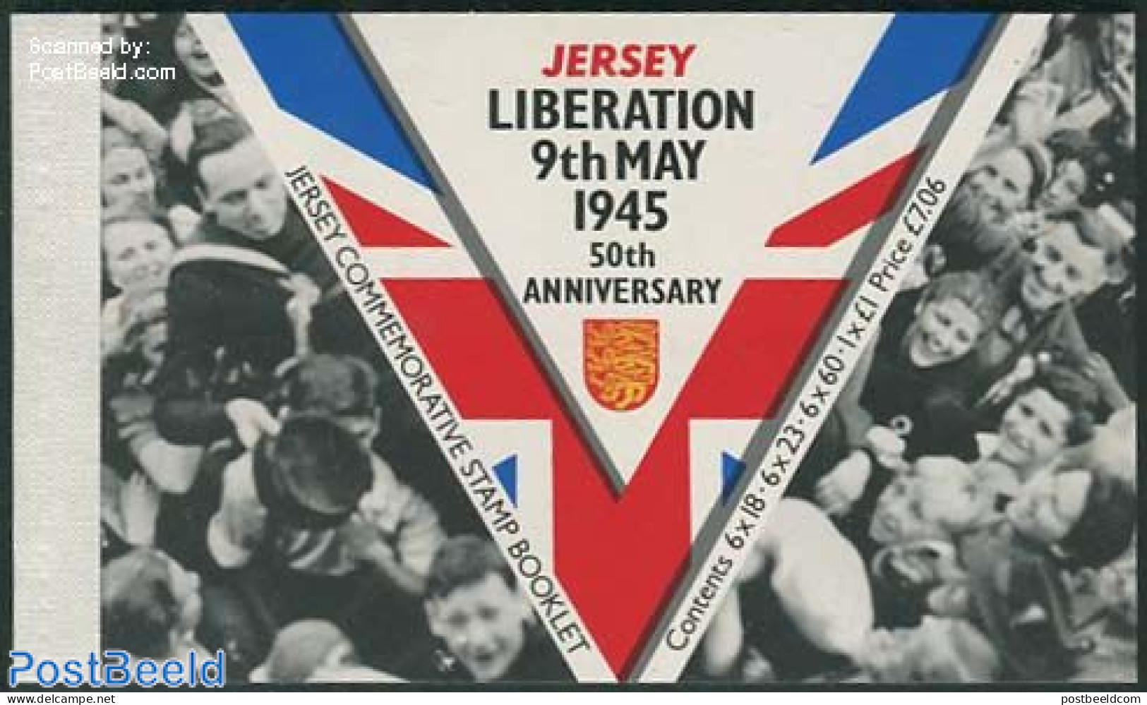 Jersey 1995 Liberation Prestige Booklet, Mint NH, History - Transport - World War II - Stamp Booklets - Ships And Boats - WW2