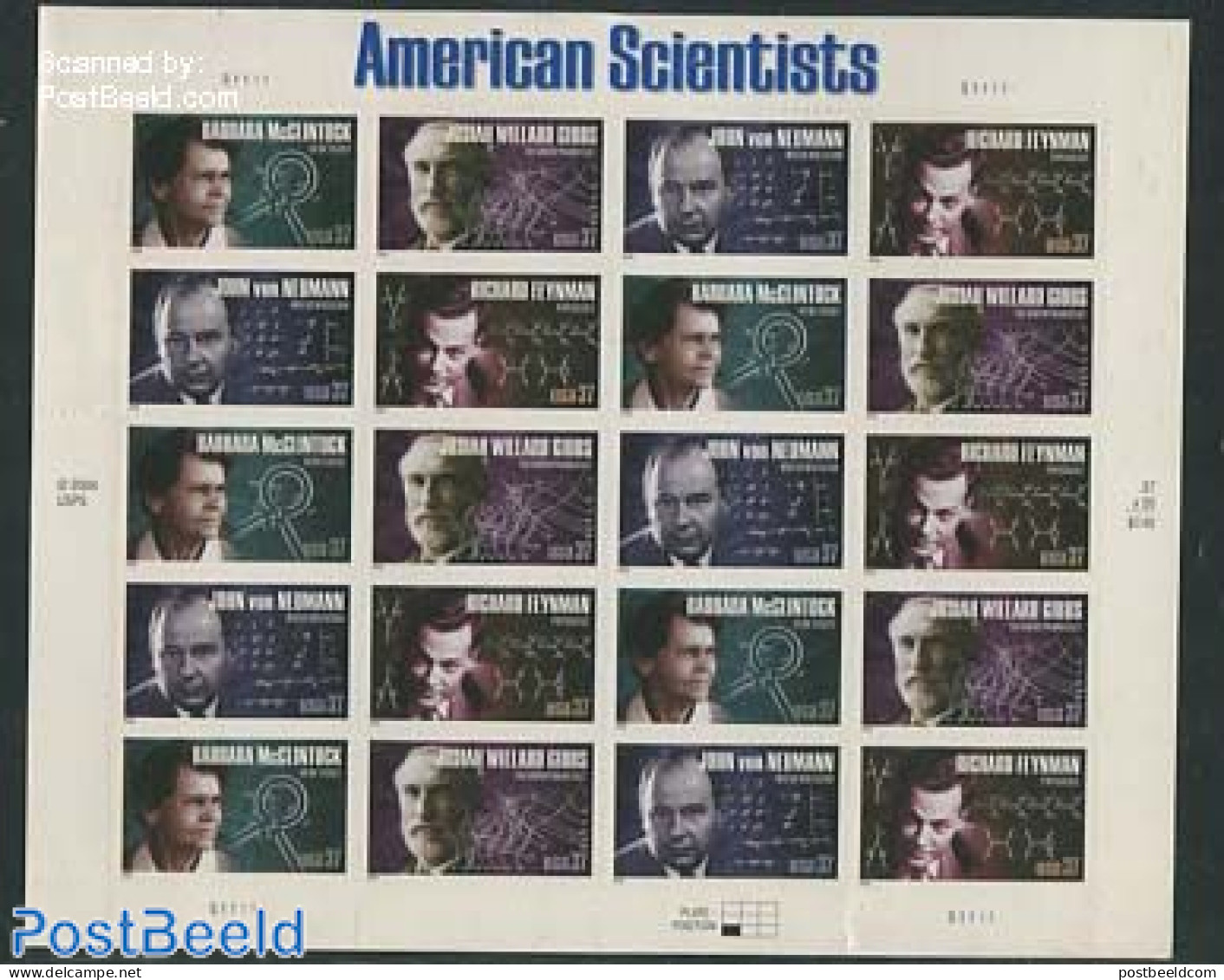 United States Of America 2005 American Scientists M/s, Mint NH, Science - Physicians - Statistics - Nuovi