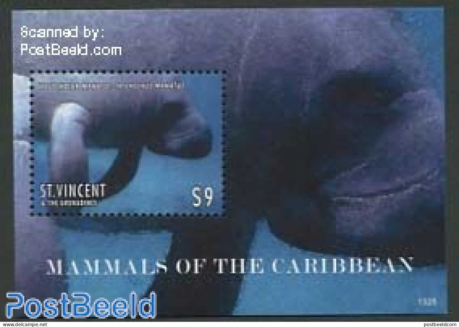 Saint Vincent 2013 Mammals Of The Caribbean S/s, Mint NH, Nature - Animals (others & Mixed) - Sea Mammals - St.Vincent (1979-...)