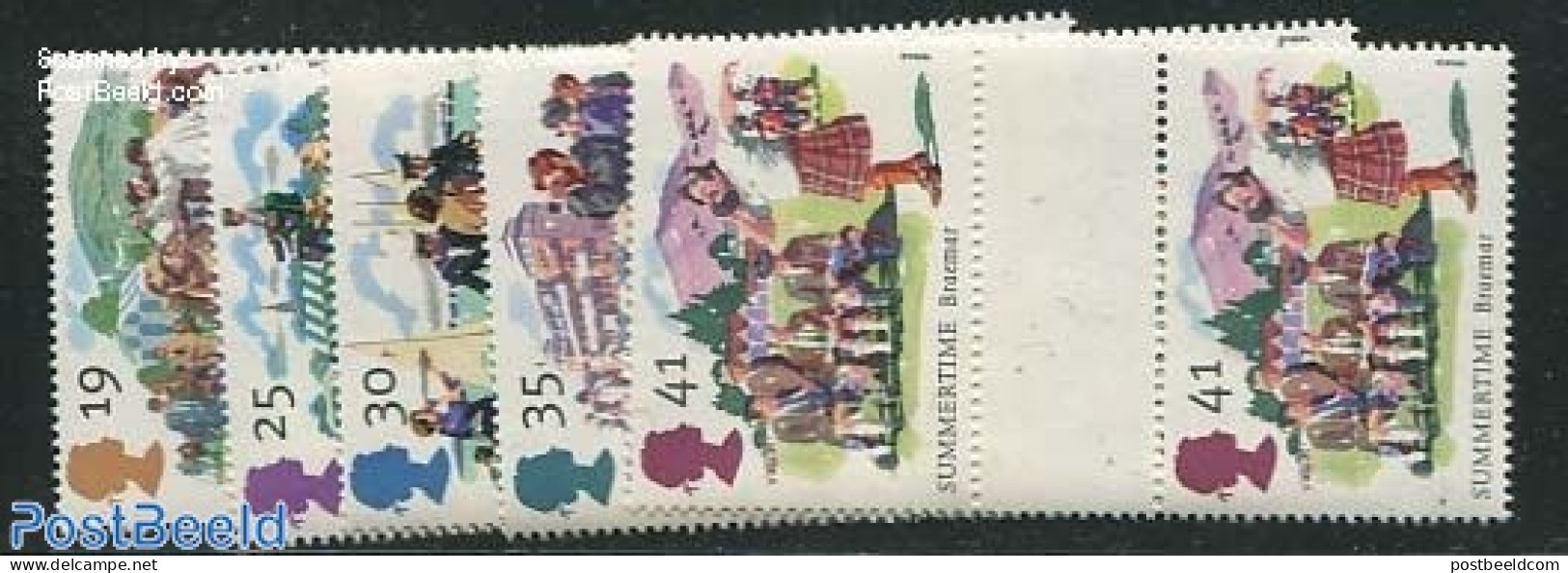 Great Britain 1994 Summertime 5v, Gutter Pairs, Mint NH, Sport - Tennis - Nuovi