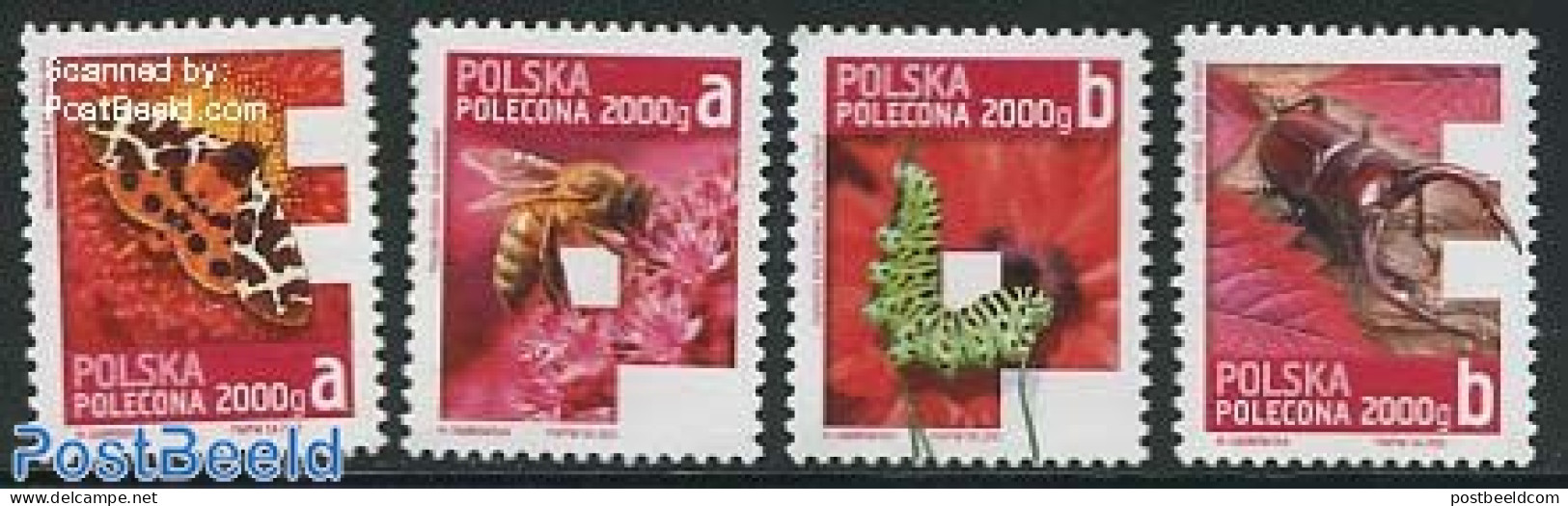 Poland 2013 Priority Stamps 4v, Mint NH, Nature - Bees - Butterflies - Insects - Neufs