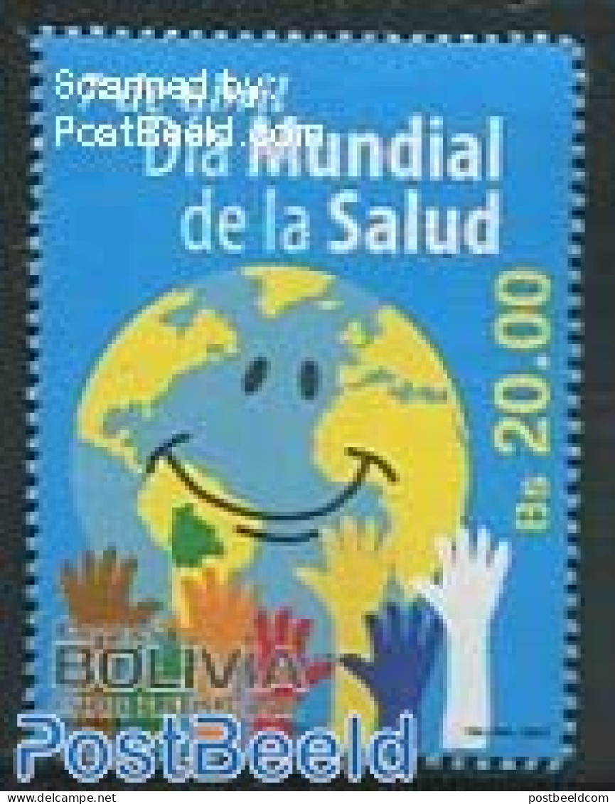 Bolivia 2013 World Health Day 1v, Mint NH, Health - Various - Health - Maps - Aardrijkskunde