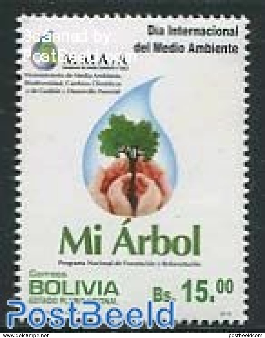 Bolivia 2013 World Environment Day 1v, Mint NH, Nature - Environment - Trees & Forests - Protection De L'environnement & Climat