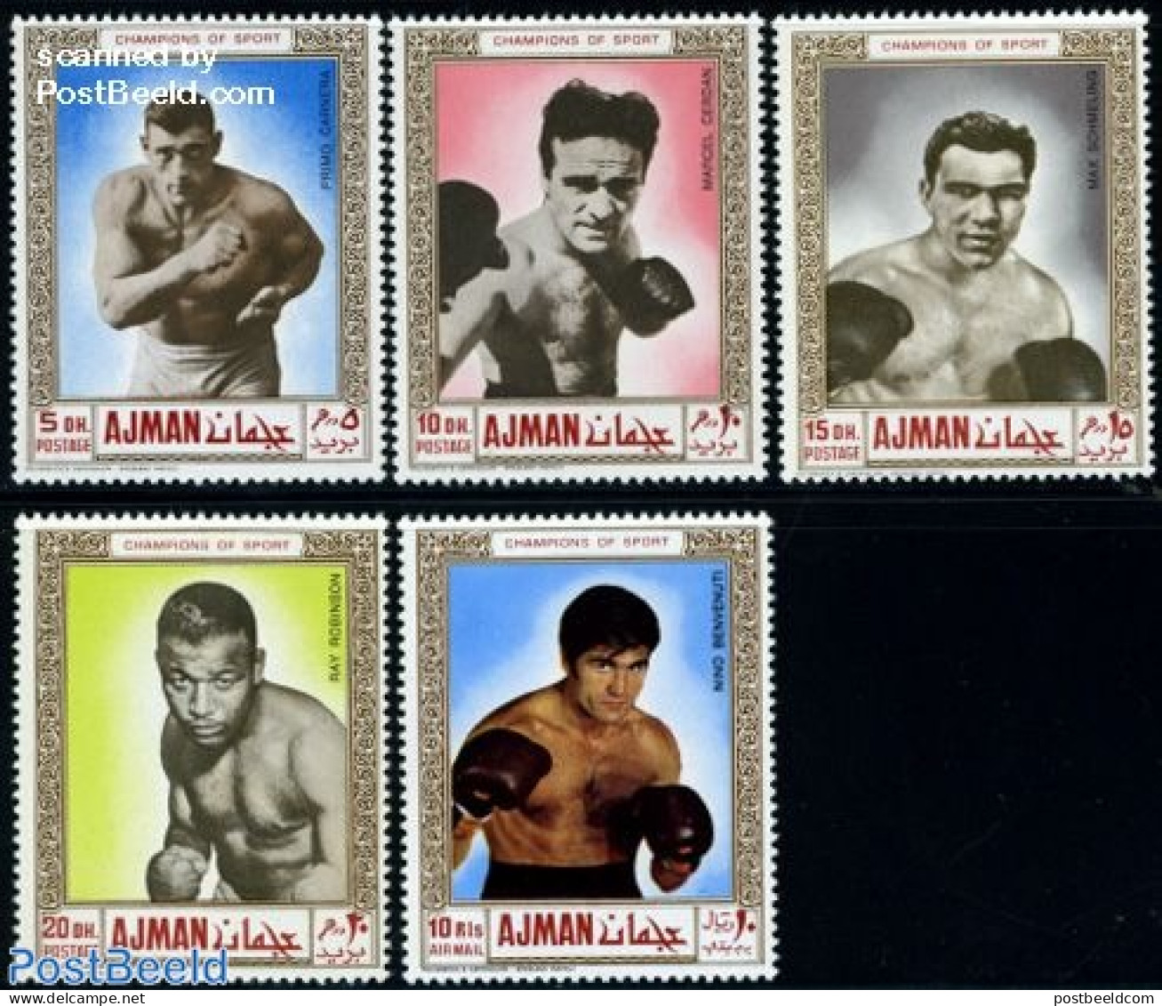 Ajman 1969 Boxing Sports 5v, Mint NH, Sport - Boxing - Sport (other And Mixed) - Boxeo