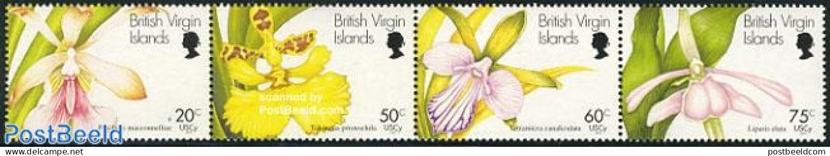 Virgin Islands 1997 Orchids 4v [:::], Mint NH, Nature - Flowers & Plants - Orchids - Britse Maagdeneilanden