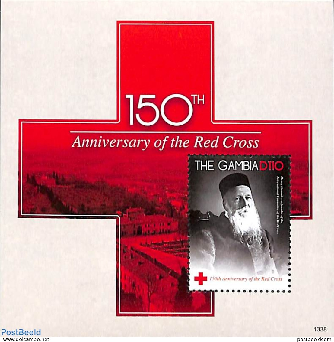 Gambia 2013 150 Years Red Cross S/s, Mint NH, Health - Transport - Red Cross - Croce Rossa