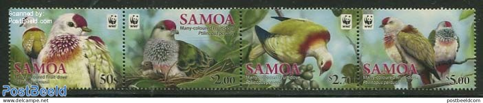 Samoa 2011 Fruit-Dove Of Samoa, WWF 4v, Mint NH, Nature - Birds - World Wildlife Fund (WWF) - Samoa