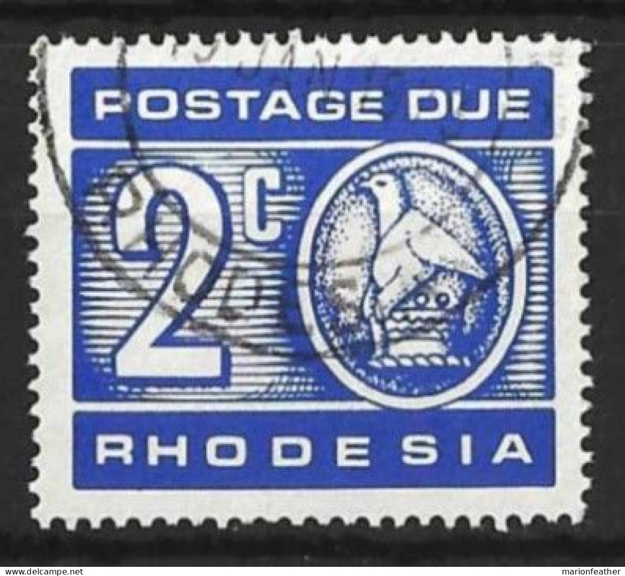 RHODESIA....QUEEN ELIZABETH II...(1952-22..)......" 1970.."...POSTAGE - DUE.....2c.......SGD19.........VFU.. - Rhodesien (1964-1980)