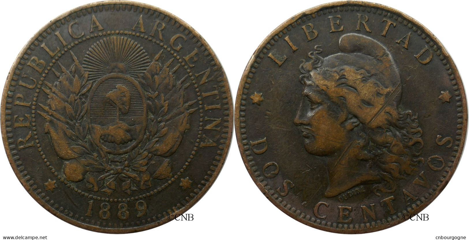 Argentine - République - 2 Centavos 1889 - TB/VF25 - Mon4986 - Argentine