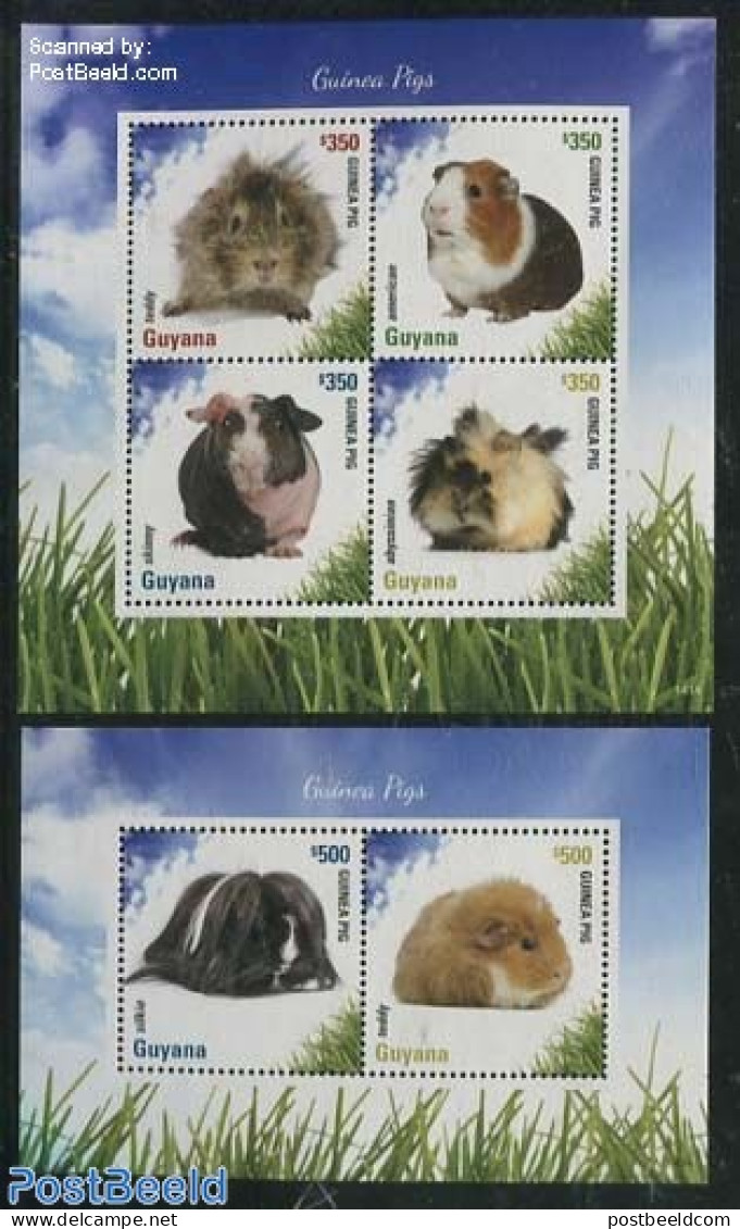 Guyana 2014 Guinea Pigs 2 S/s, Mint NH, Nature - Animals (others & Mixed) - Guyana (1966-...)