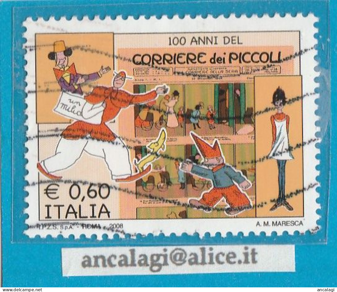 USATI ITALIA 2008 - Ref.1106A "CORRIERE DEI PICCOLI" 1 Val.- - 2001-10: Usados