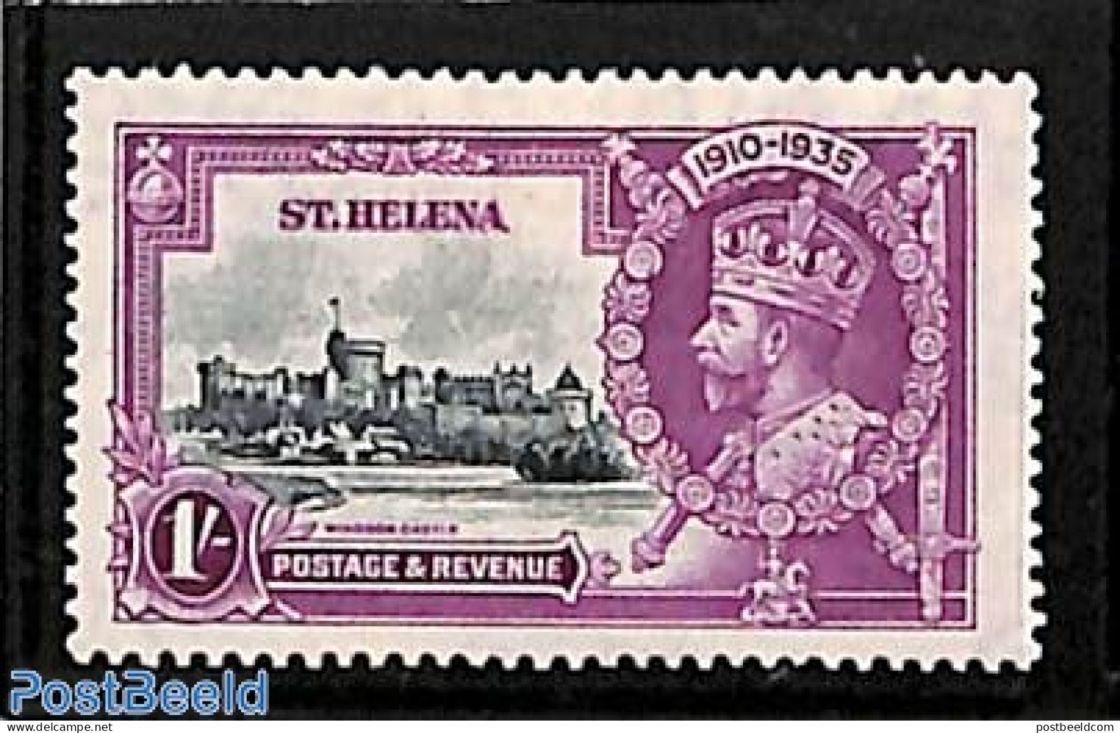 Saint Helena 1935 1Sh, Stamp Out Of Set, Unused (hinged) - Isola Di Sant'Elena