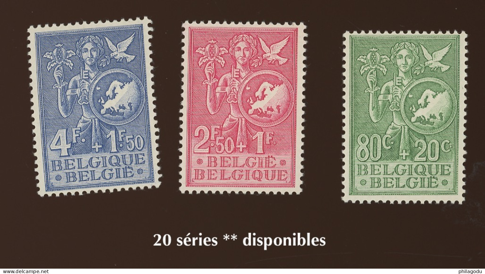 927/929. ** Jeunesse Europe **. Cote 67,-€ - Unused Stamps