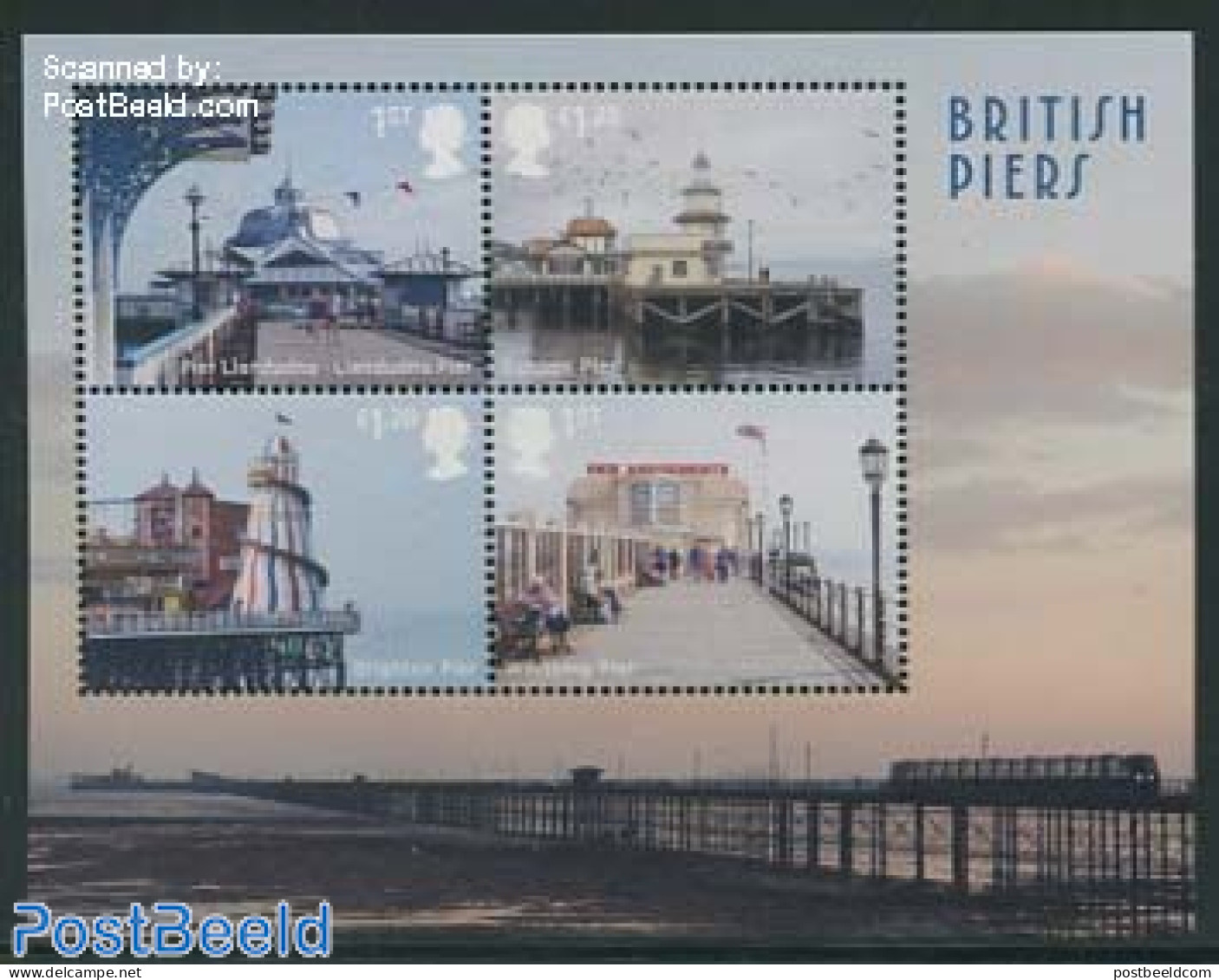 Great Britain 2014 British Piers S/s, Mint NH - Unused Stamps