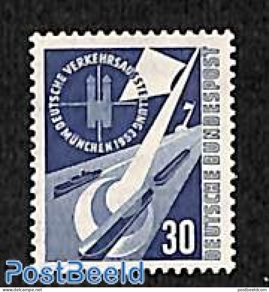Germany, Federal Republic 1953 30pf, Stamp Out Of Set, Mint NH, Transport - Ships And Boats - Unused Stamps