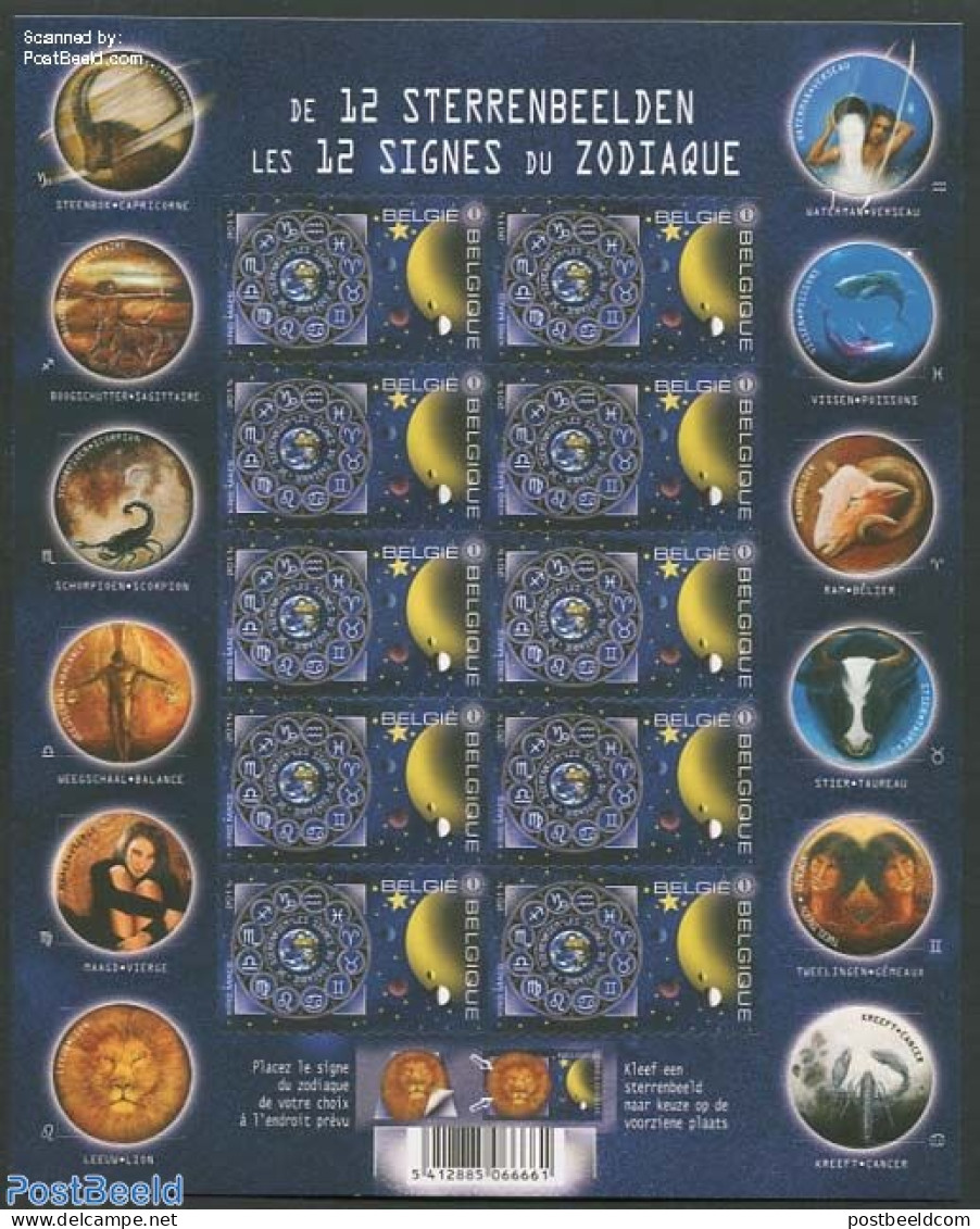 Belgium 2011 Zodiac M/s, Mint NH, Science - Unused Stamps