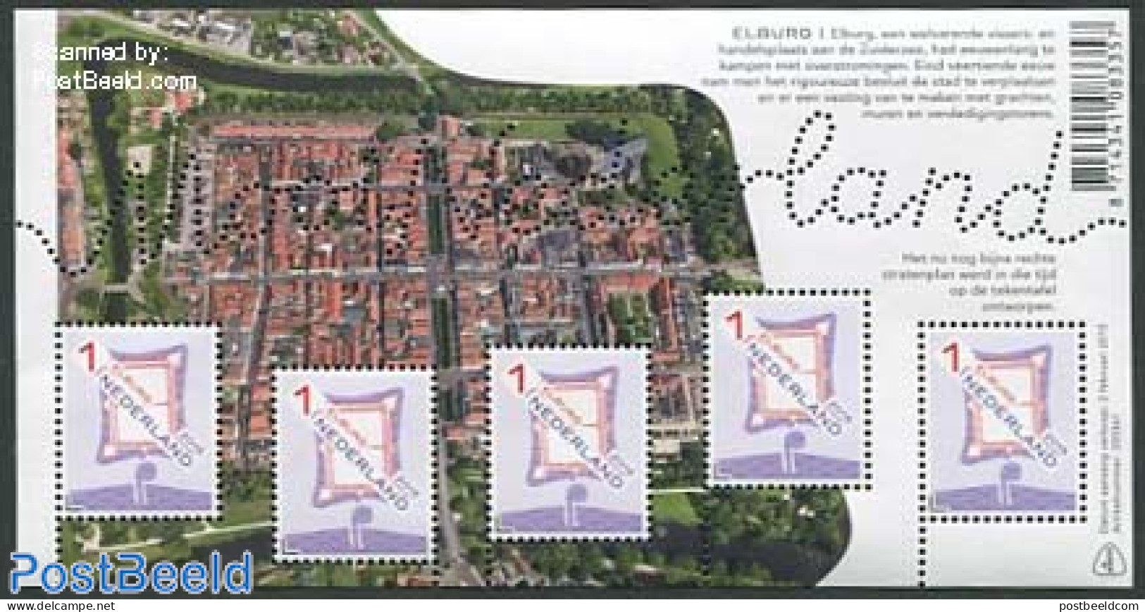 Netherlands 2015 Beautiful Netherlands, Elburg 5v M/s, Mint NH, Art - Castles & Fortifications - Unused Stamps