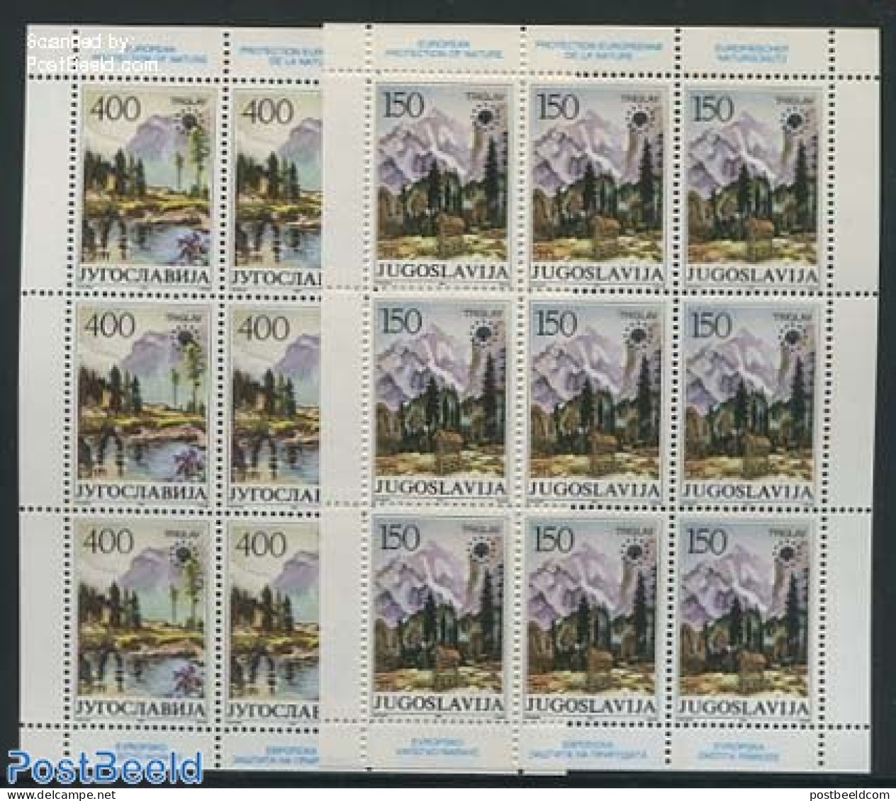 Yugoslavia 1987 European Nature Conservation 2 M/ss, Mint NH, History - Nature - Europa Hang-on Issues - Environment -.. - Nuovi