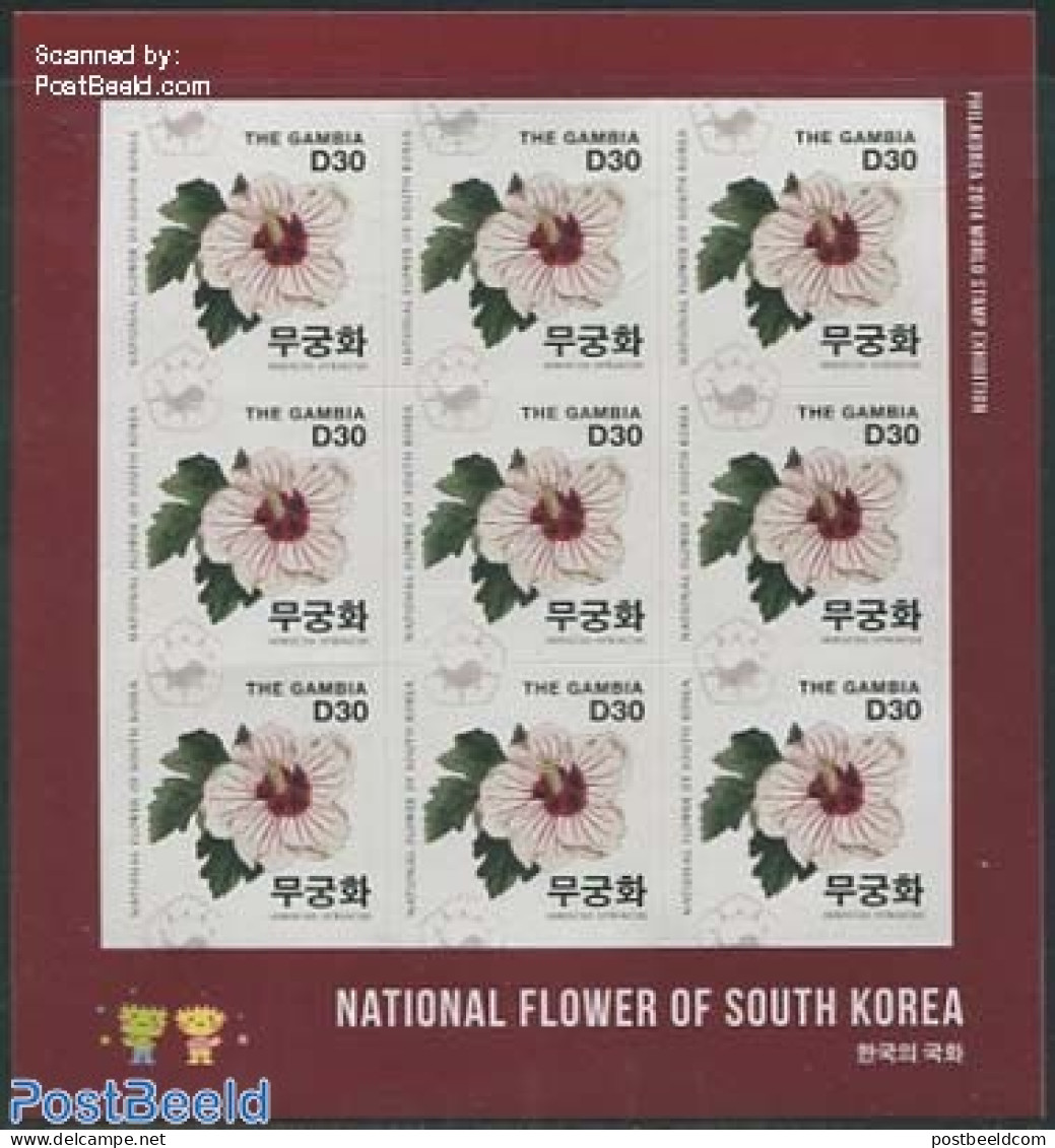 Gambia 2014 Philakorea M/s, Mint NH, Nature - Flowers & Plants - Philately - Gambie (...-1964)