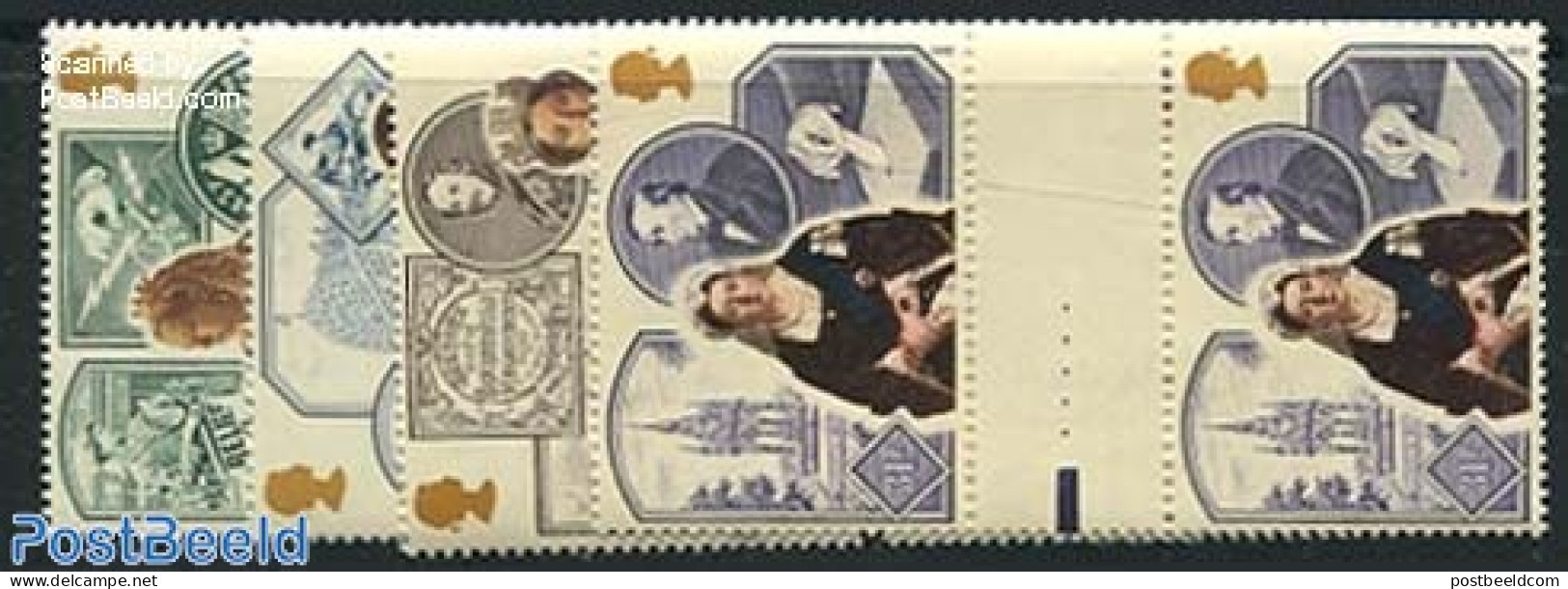 Great Britain 1987 Victorian Age 4v, Gutterpairs, Mint NH, History - Nature - Transport - History - Kings & Queens (Ro.. - Ongebruikt