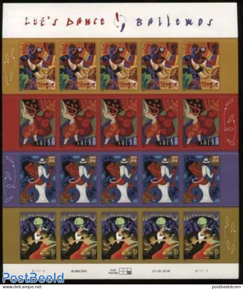 United States Of America 2005 Dancing M/s, Mint NH, Performance Art - Dance & Ballet - Unused Stamps
