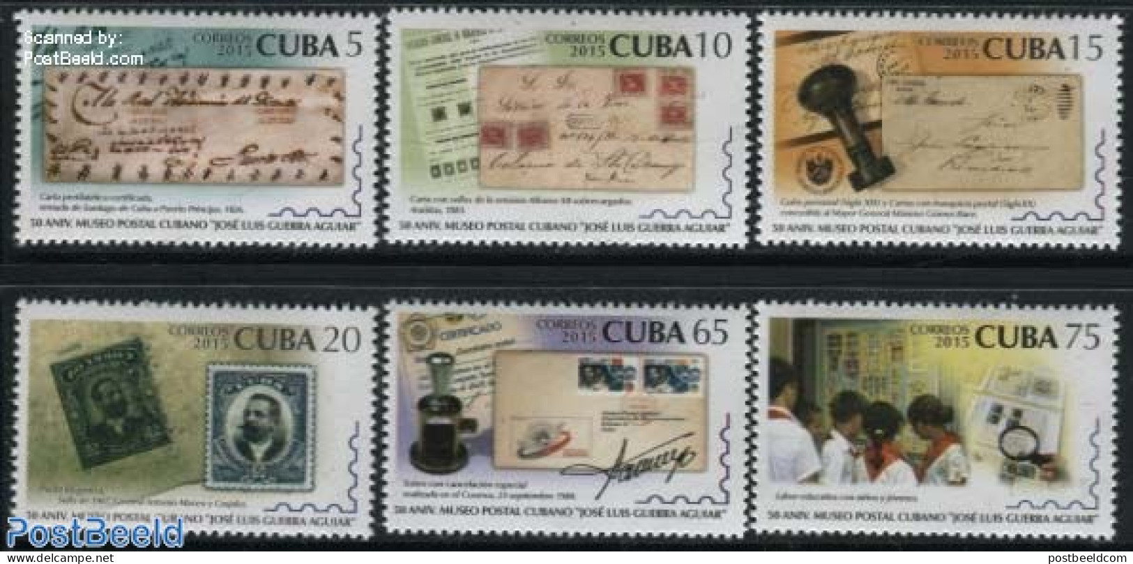 Cuba 2015 50 Years Postal Museum 6v, Mint NH, Philately - Stamps On Stamps - Art - Museums - Neufs