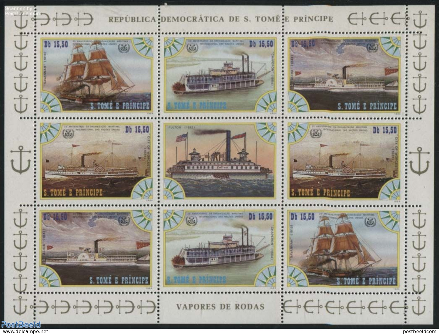 Sao Tome/Principe 1984 Ships 2x4v M/s, Mint NH, Transport - Ships And Boats - Ships