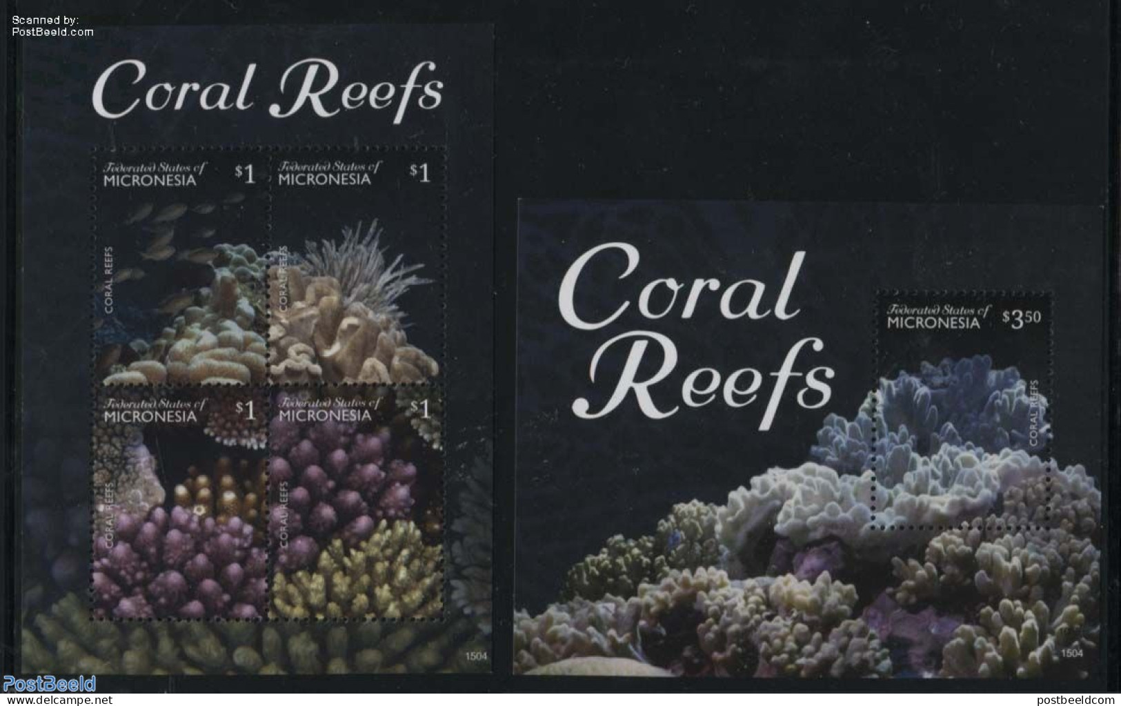 Micronesia 2015 Coral Reefs 2 S/s, Mint NH, Nature - Micronesië