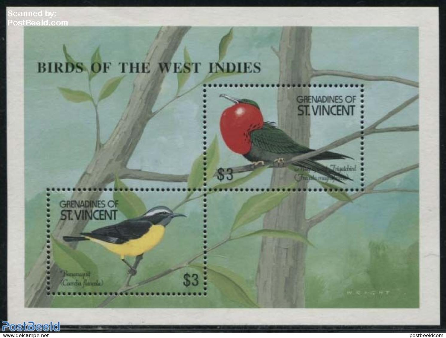 Saint Vincent & The Grenadines 1990 Birds S/s, Mint NH, Nature - Birds - St.Vincent Y Las Granadinas