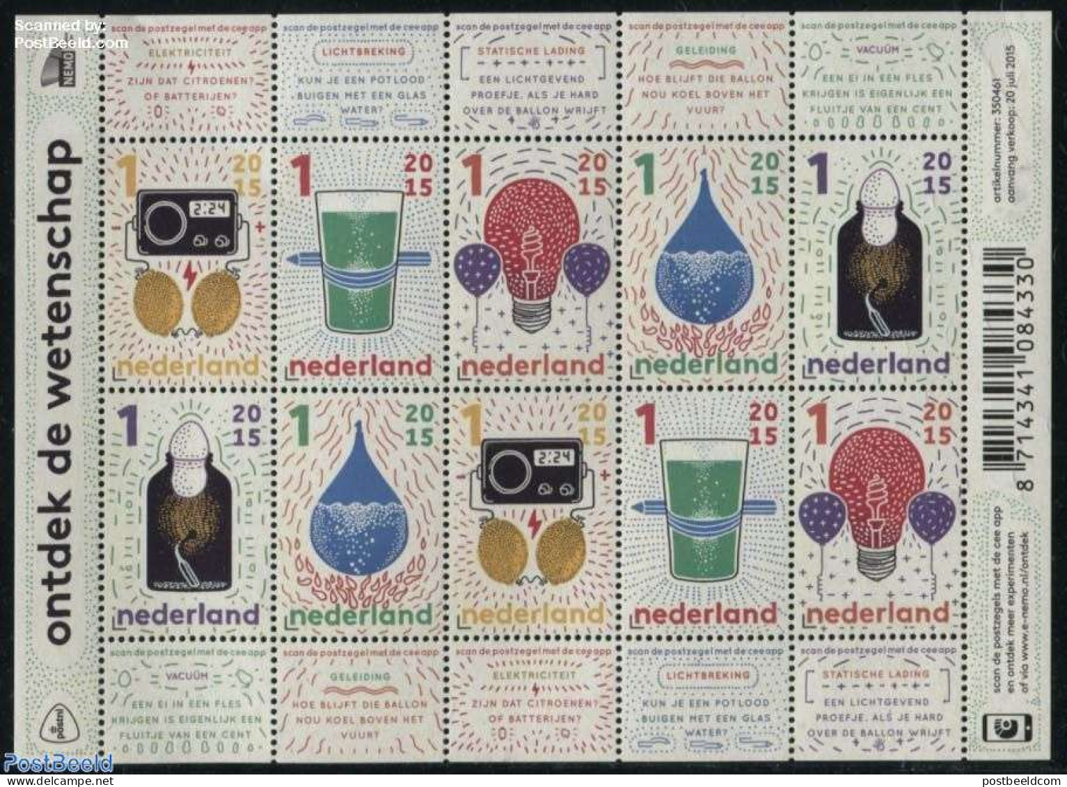 Netherlands 2015 Science M/s, Mint NH, Science - Physicians - Neufs