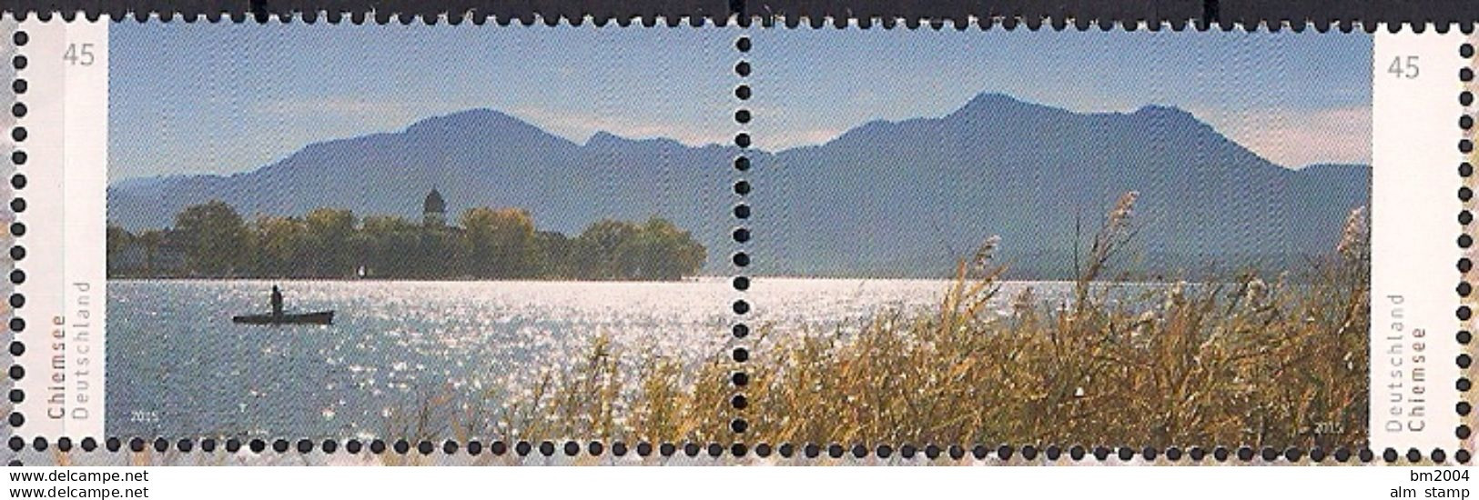 2015 Deutschland Mi. 3162-3**MNH    Blick über Den Chiemsee Mit Der Fraueninsel Und Den östlichen Chiemgauer Alpen - Ungebraucht