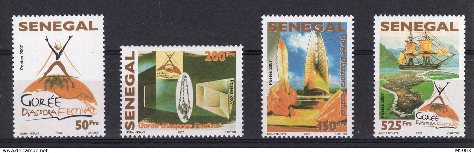 Sénégal - YV 1763 à 1766 N** MNH Luxe , Gorée Diaspora Festival , 2007 , Rare - Senegal (1960-...)