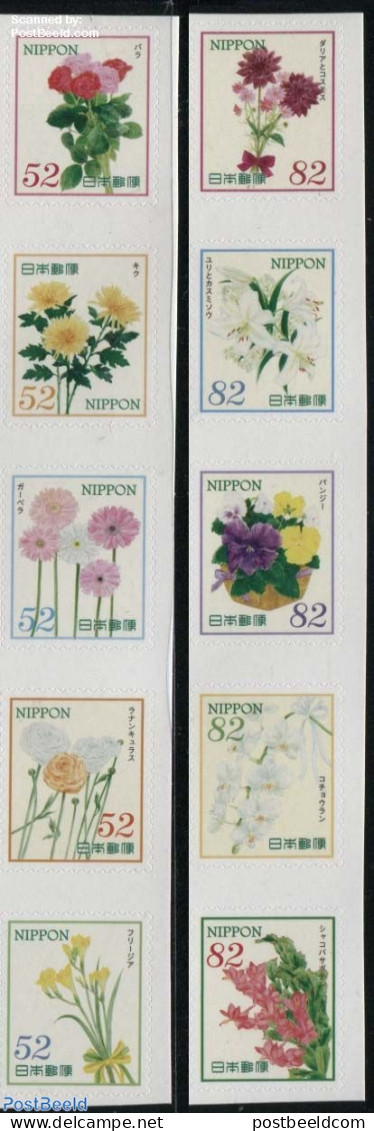 Japan 2015 Omotenashi Flowers No.4 10v S-a, Mint NH, Nature - Flowers & Plants - Neufs