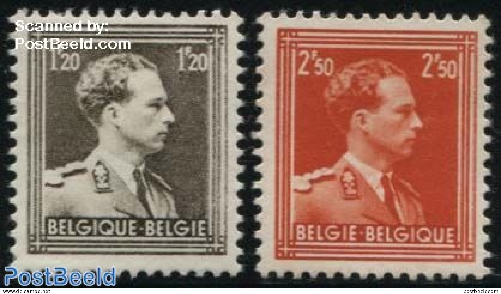 Belgium 1951 Definitives 2v, Perf. 11.5 (issued 1956), Mint NH - Ungebraucht