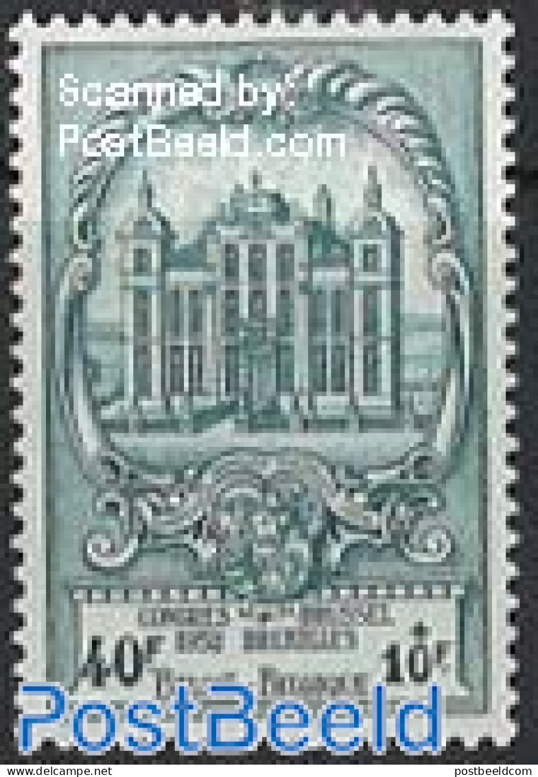Belgium 1952 40+10F, Stamp Out Of Set, Mint NH, Art - Castles & Fortifications - Nuovi