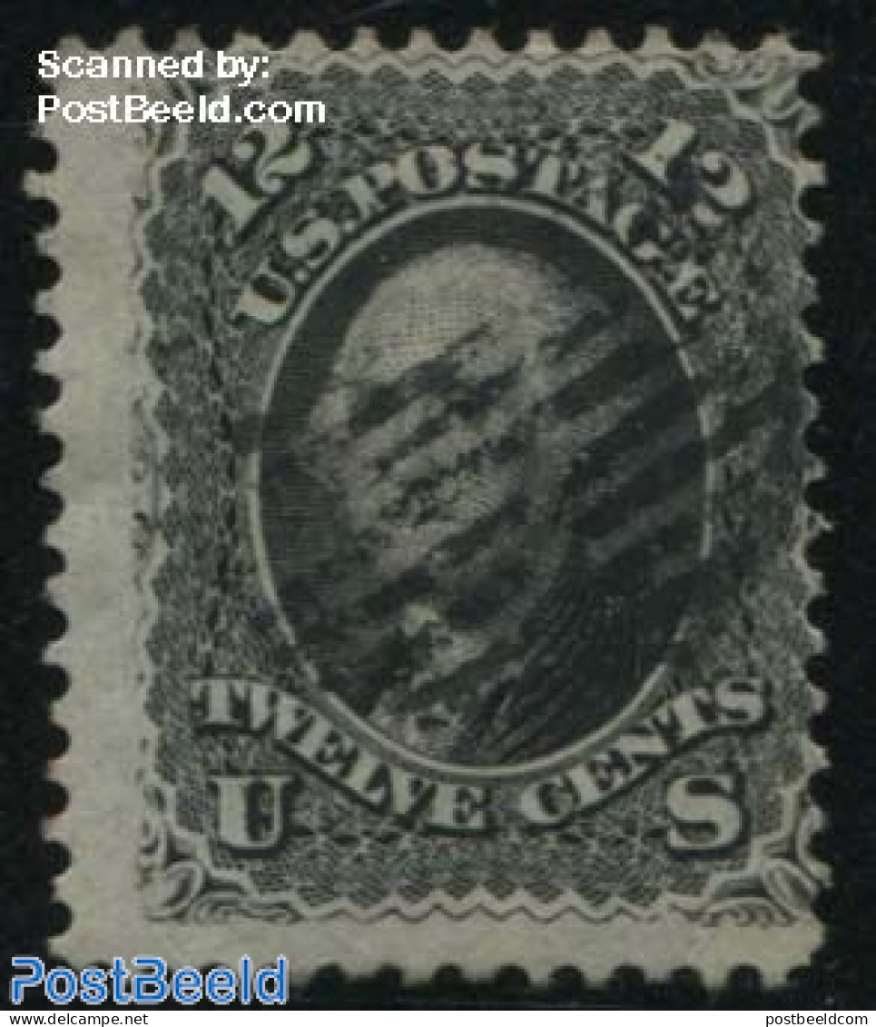 United States Of America 1861 12c Black, Used, Used Stamps - Oblitérés
