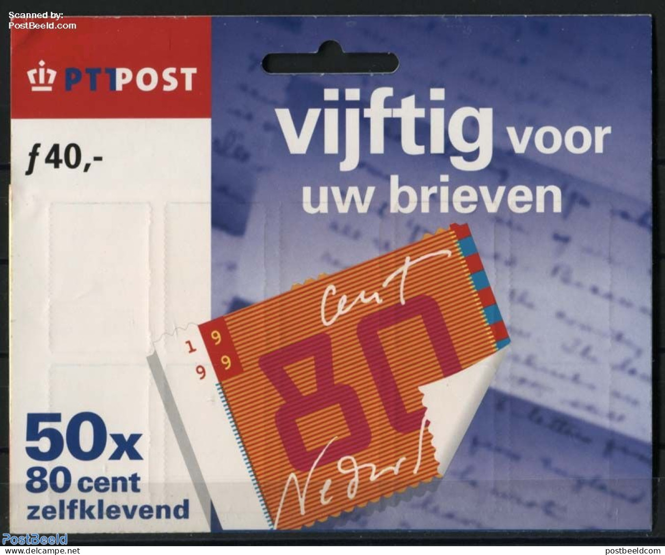 Netherlands 1999 Vijftig Voor Uw Brieven, Hang Pack, Mint NH, Stamp Booklets - Ongebruikt