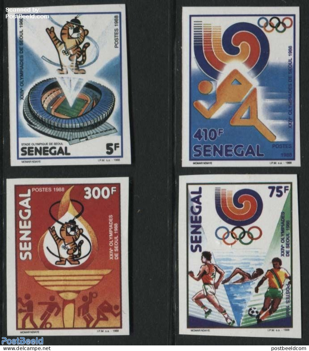 Senegal 1988 Olympic Games Seoul 4v, Imperforated, Mint NH, Sport - Olympic Games - Sénégal (1960-...)