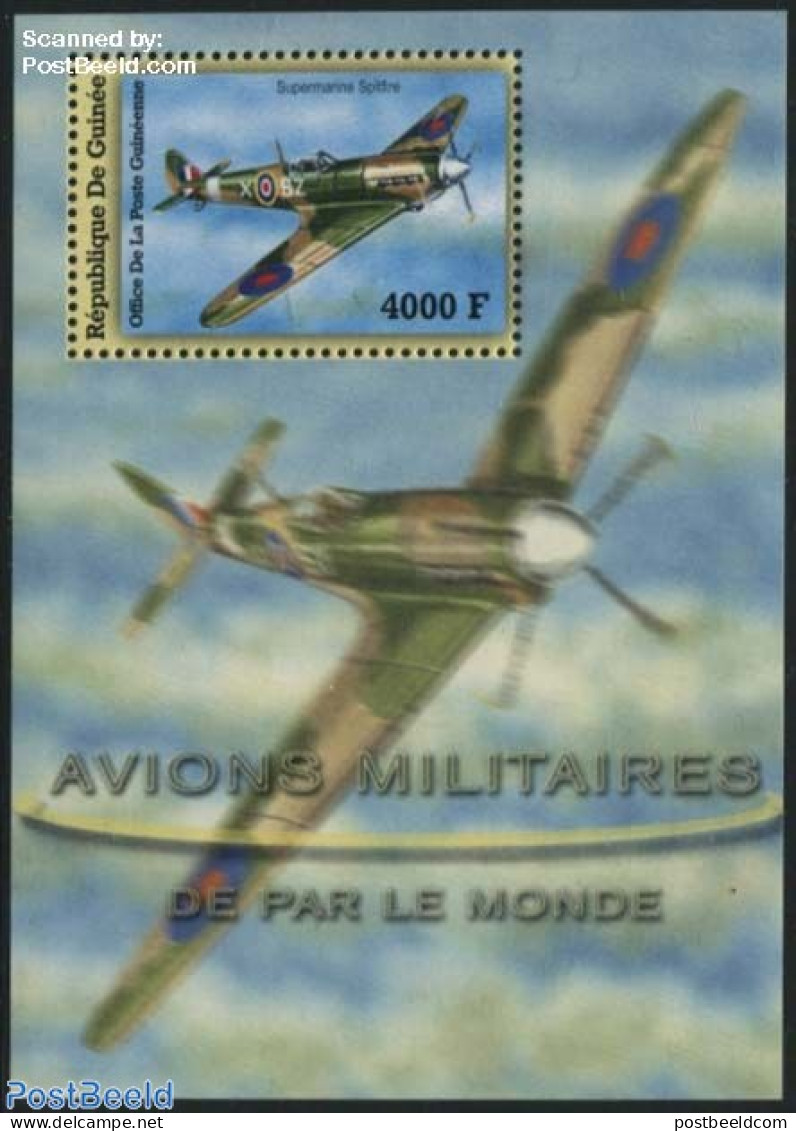 Guinea, Republic 2002 Supermarine Spitfire Mk 1. S/s, Mint NH, Transport - Aircraft & Aviation - Airplanes