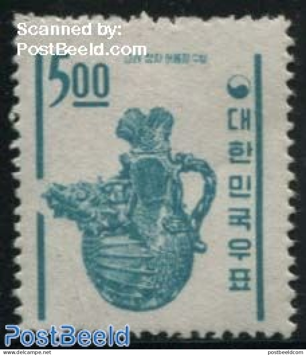 Korea, South 1962 5.00, Stamp Out Of Set, Mint NH, Nature - Wine & Winery - Art - Art & Antique Objects - Ceramics - Vinos Y Alcoholes