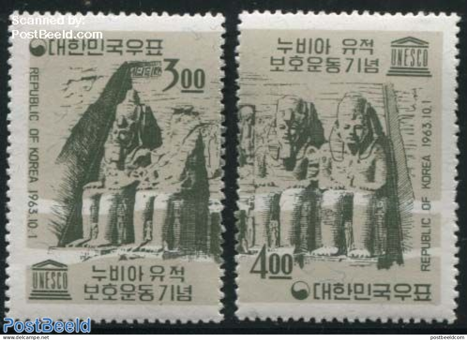 Korea, South 1963 UNESCO 2v, Mint NH, History - Unesco - Corea Del Sud